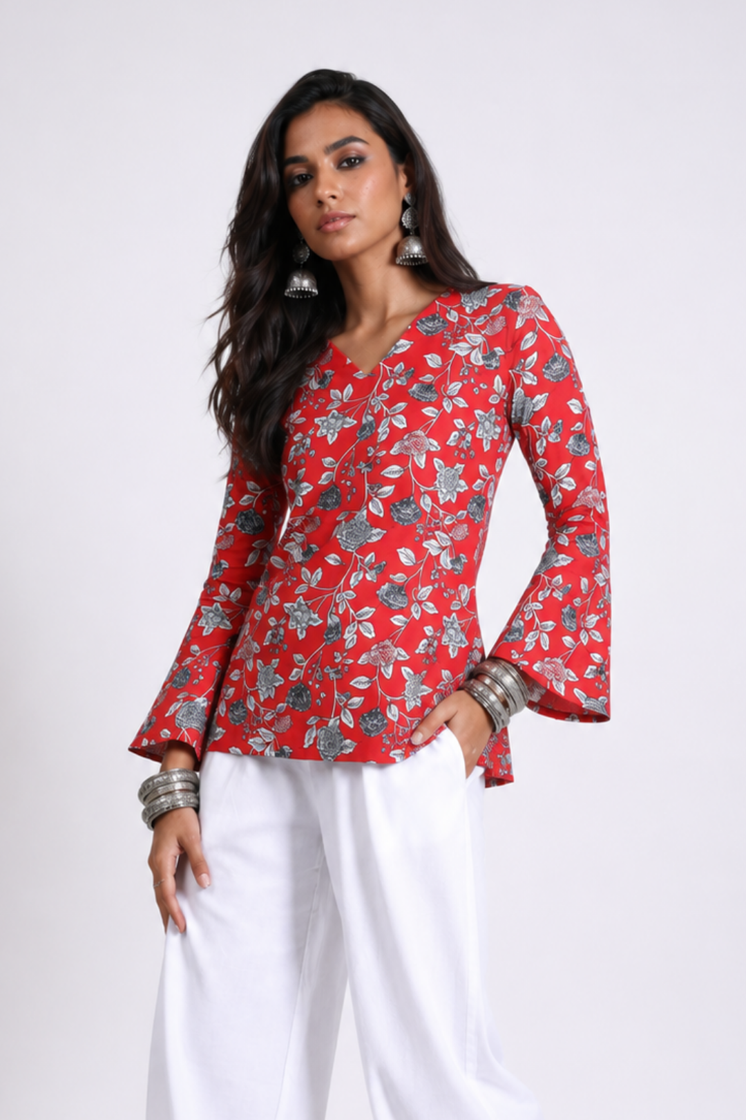 Samira Bell Sleeve Short Kurti