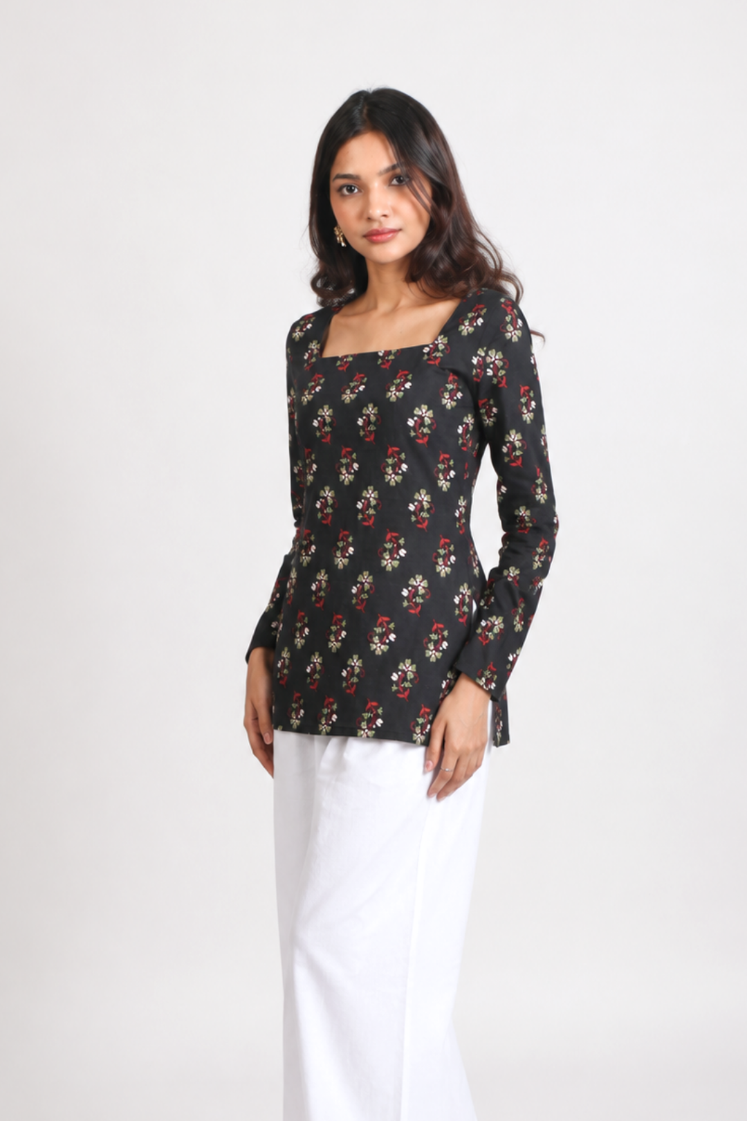 Elana Square Neck Short Kurti