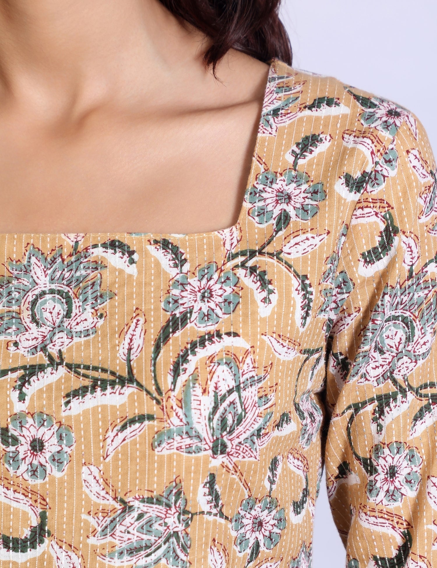 Rhea Square neck short kurti