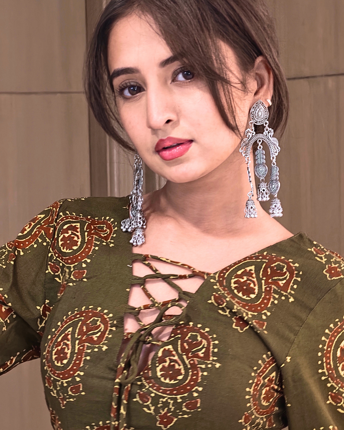 Mehar Neck Tie Up Corset Kurti