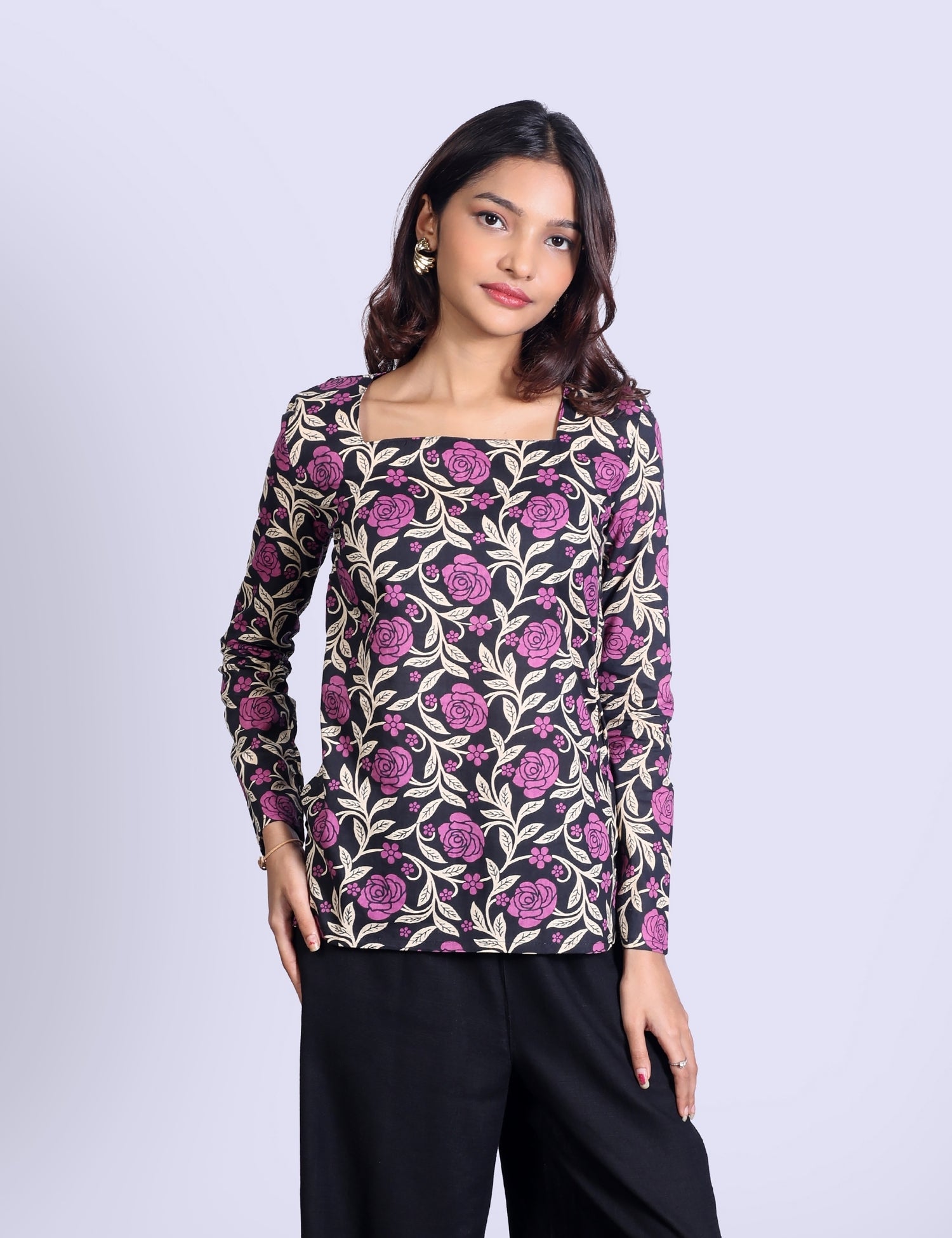 Aleena Square Neck Short Kurti