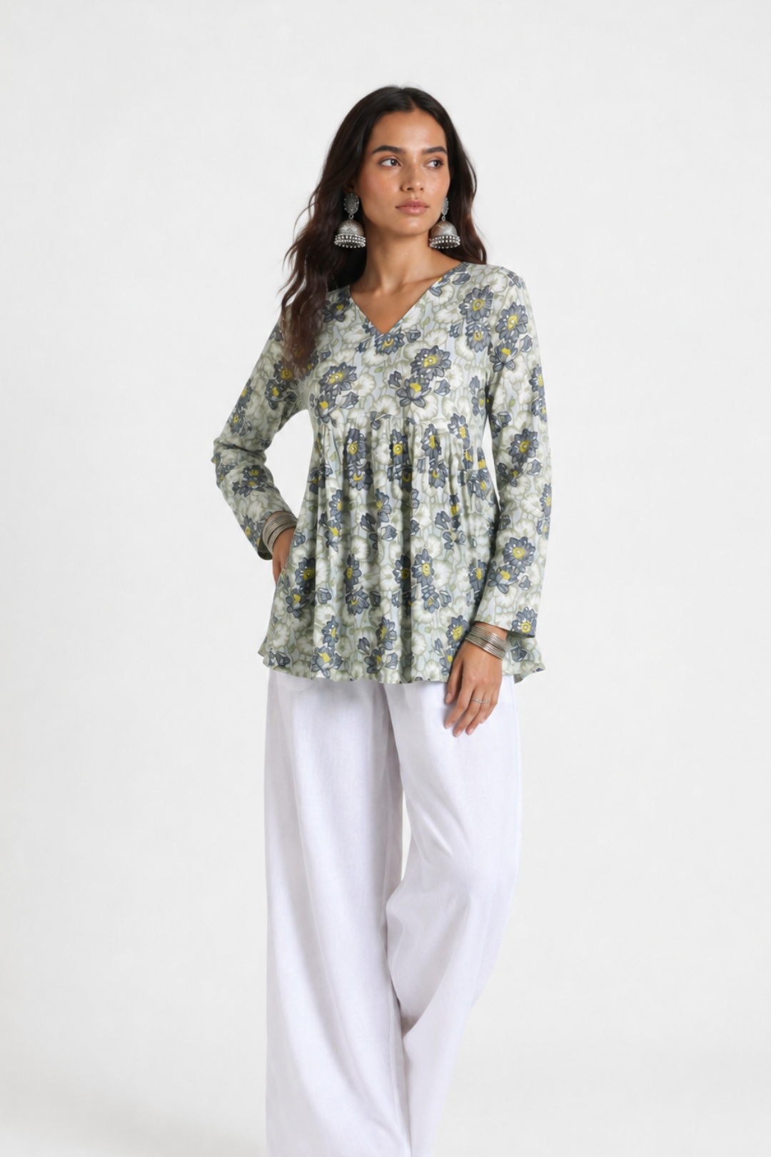 Liana Flared Short Kurti