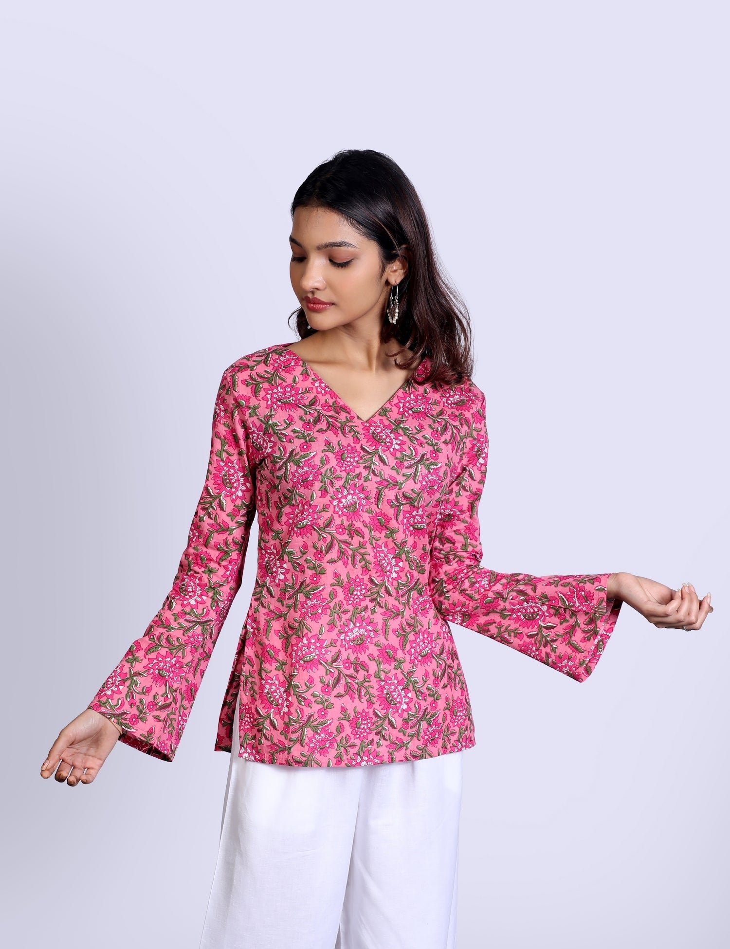 Sianna Bell Sleeve Short Kurti