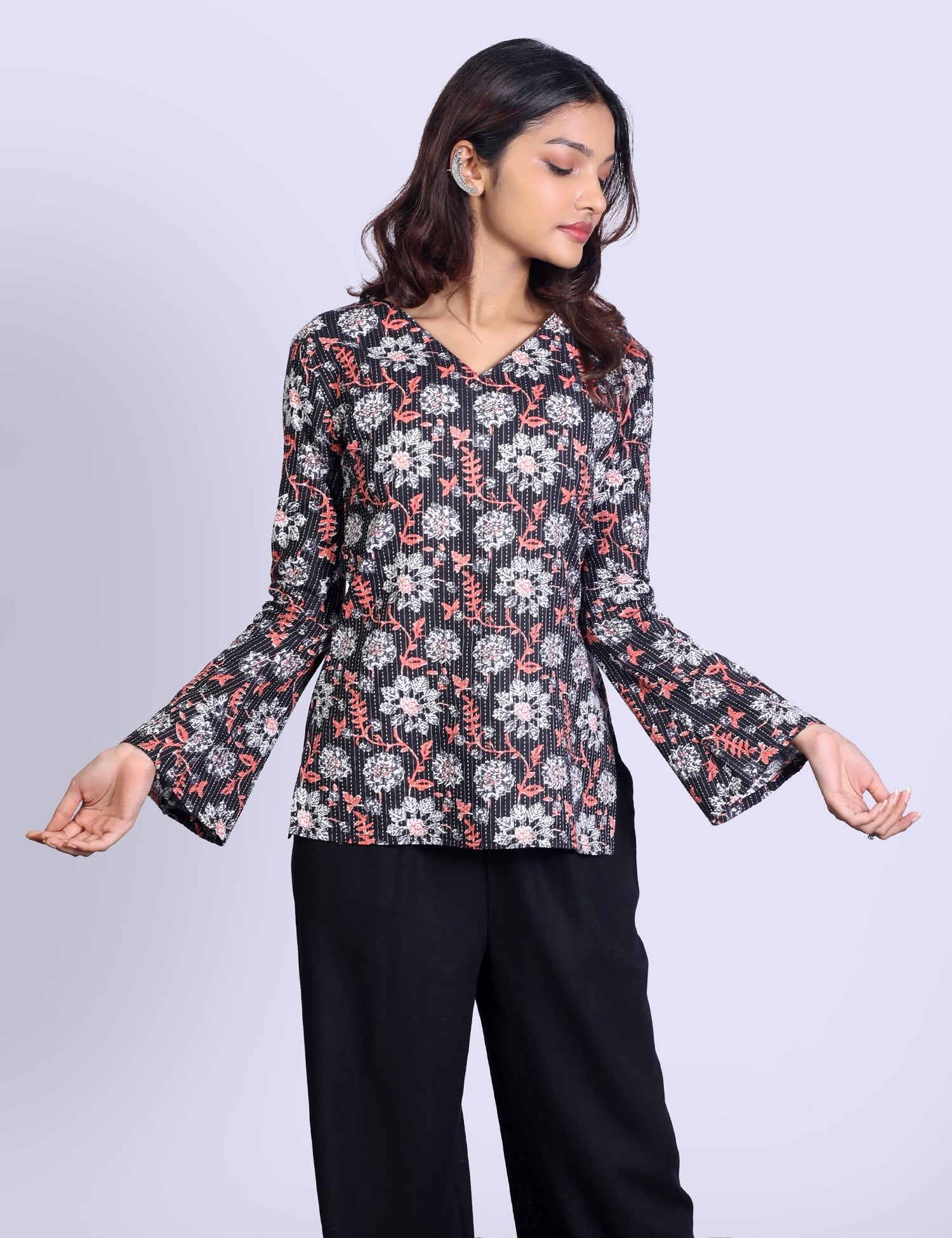 Caira Bell Sleeve Short Kurti