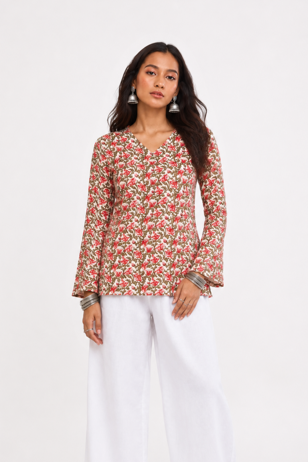 Alina Bell Sleeve Short Kurti