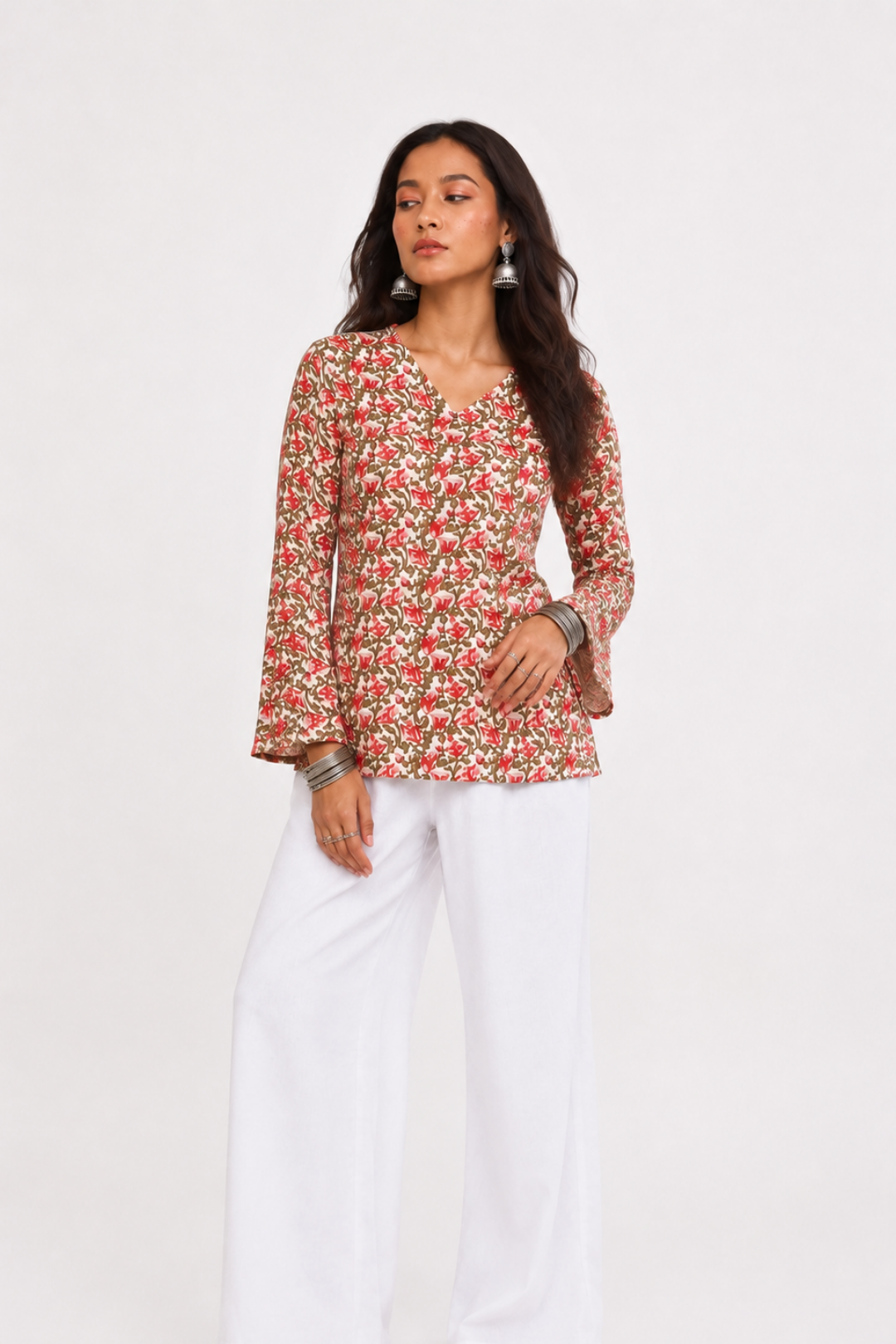 Alina Bell Sleeve Short Kurti