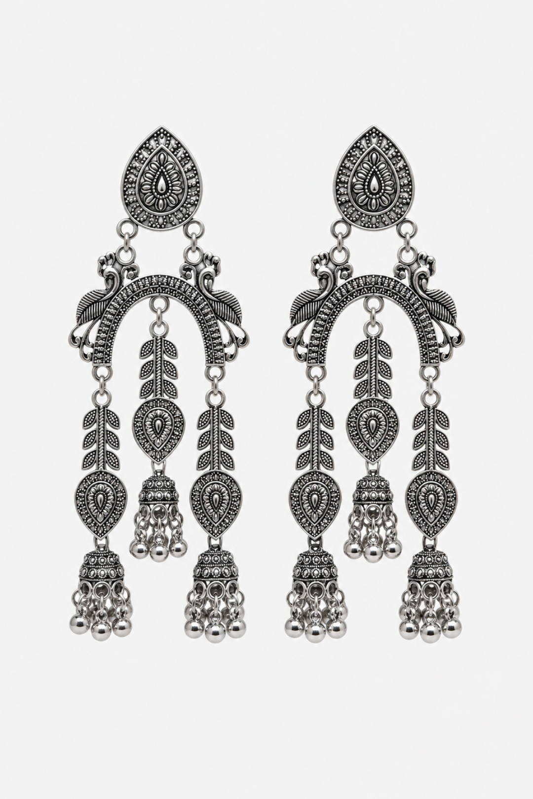 Silver Jhumkas
