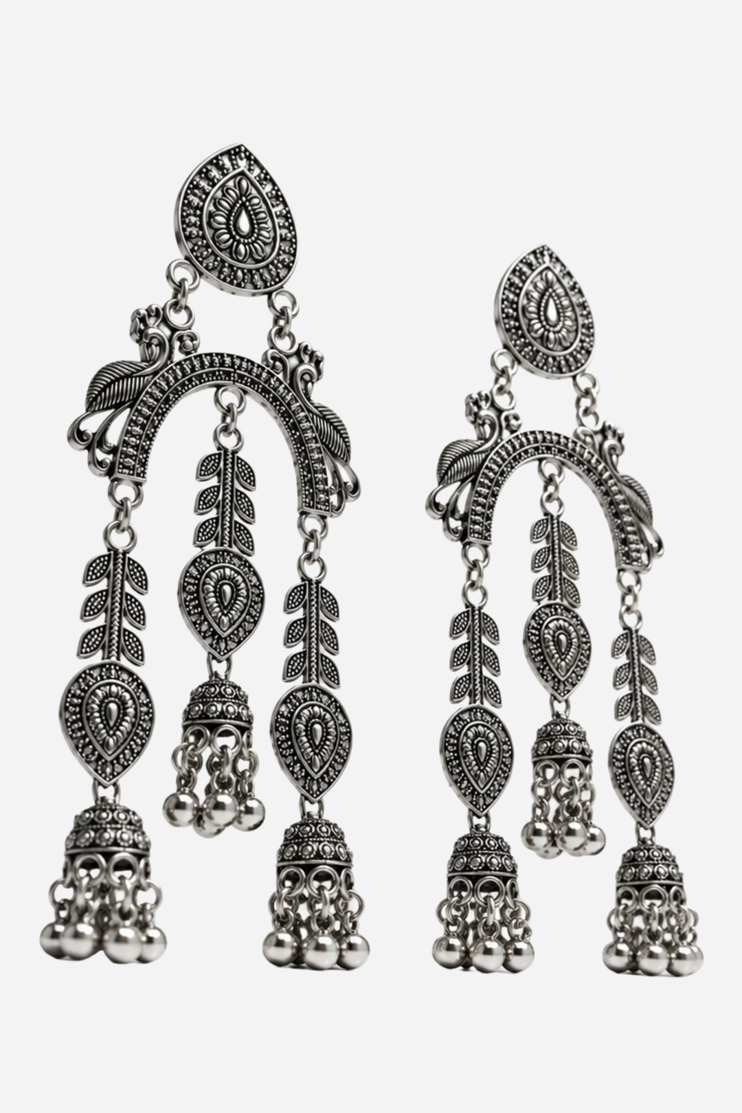 Silver Jhumkas