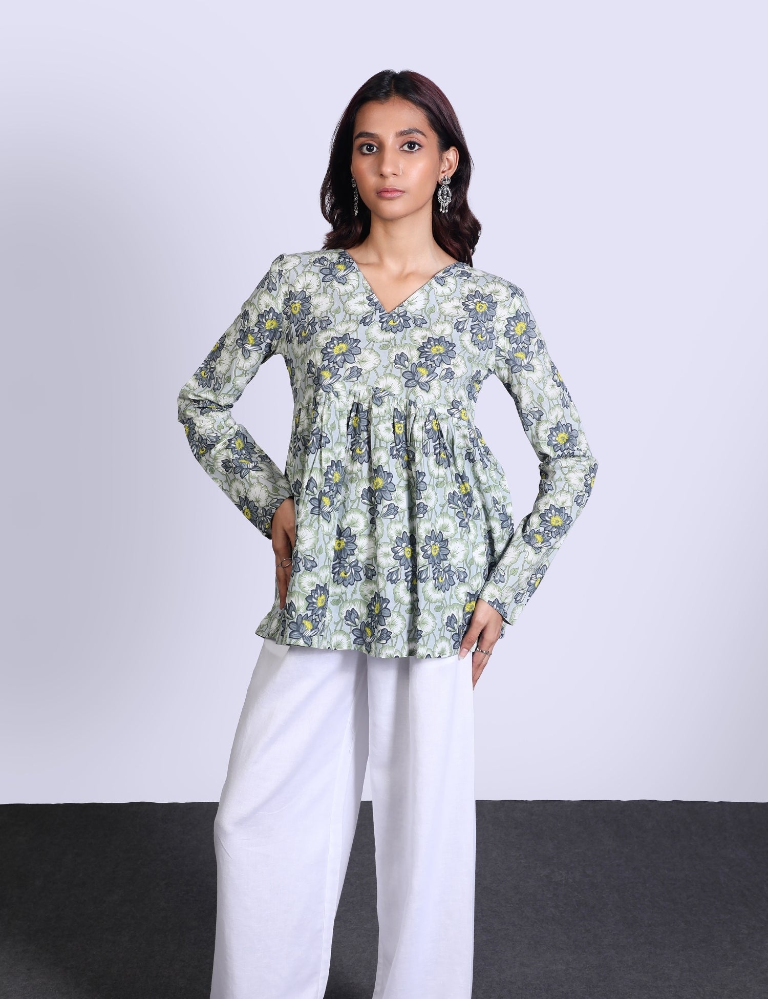 Liana Flared Short Kurti 