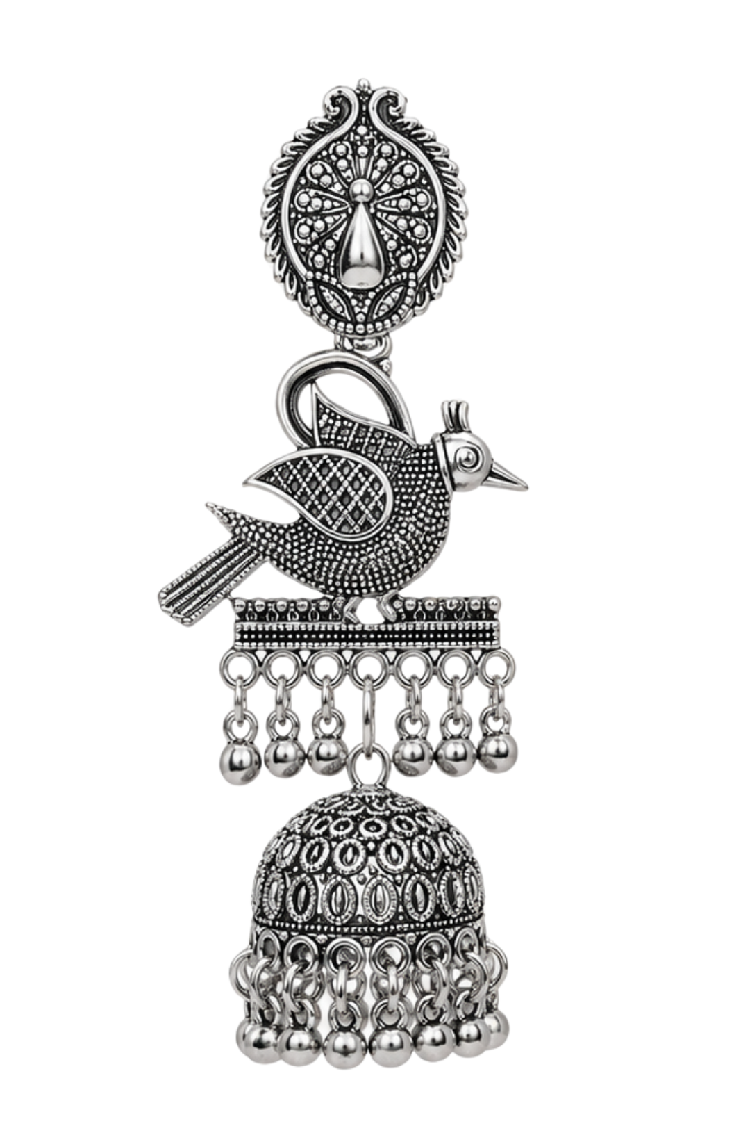 Silver Jhumkas