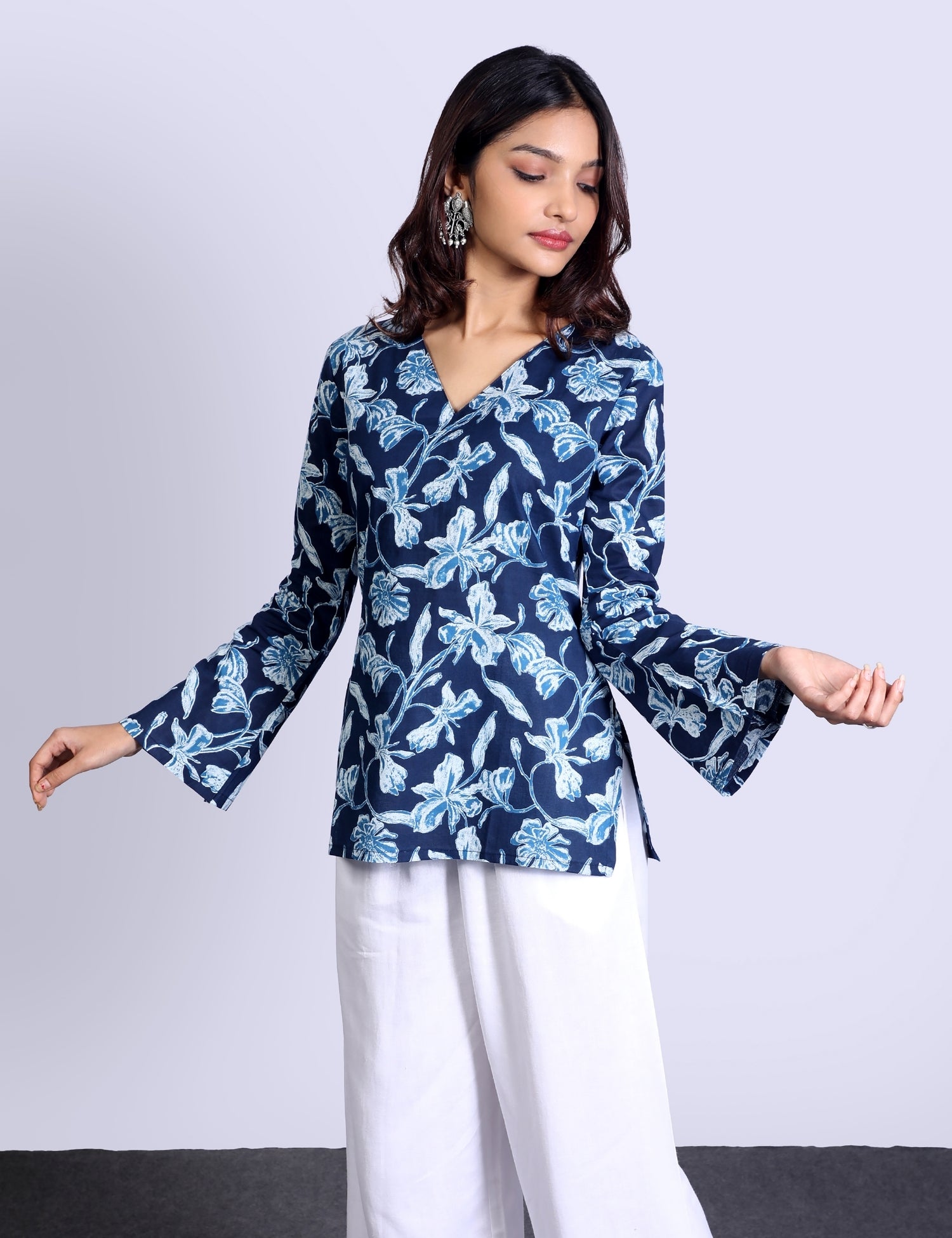 Misha Bell Sleeve Short Kurti 