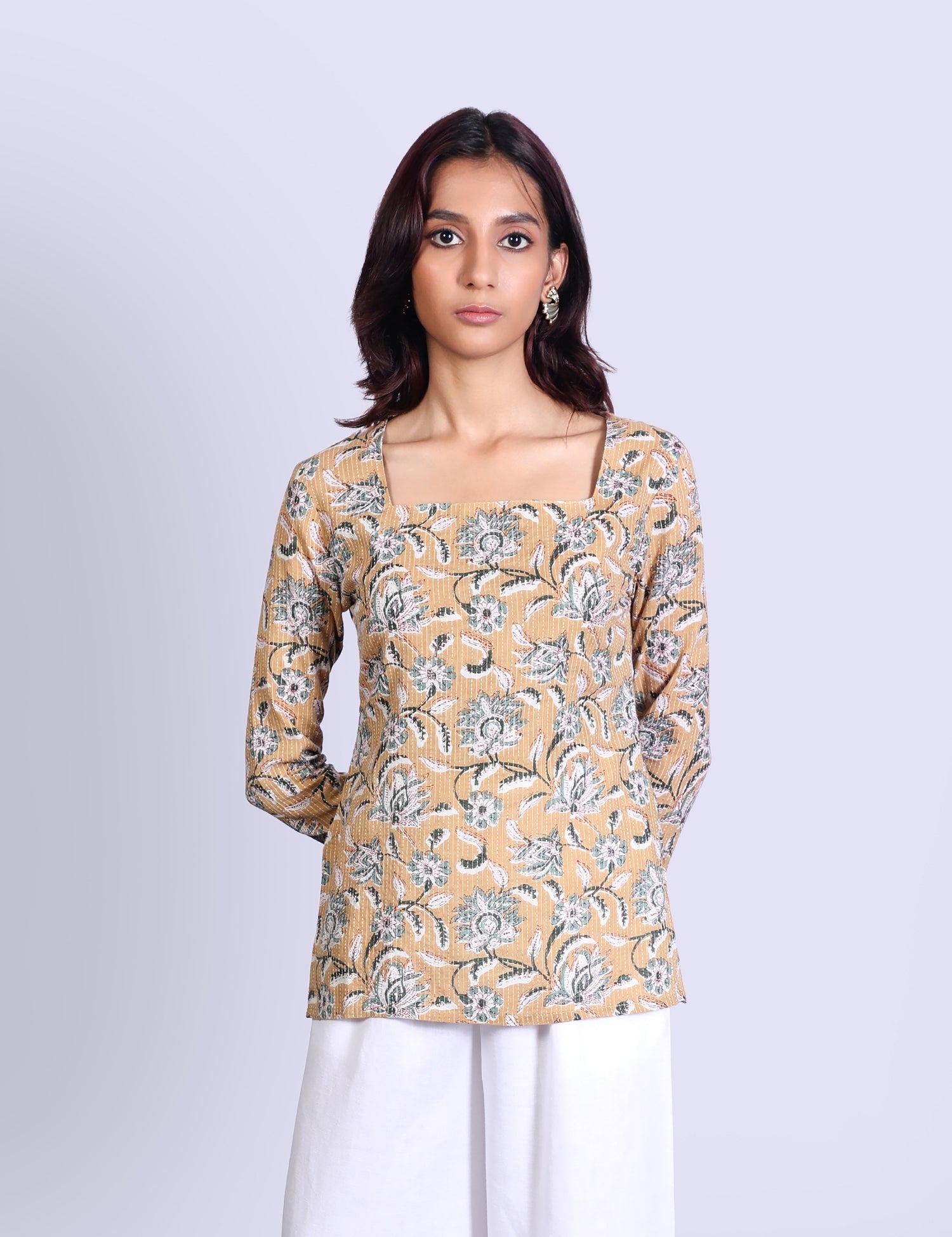 Rhea Square neck short kurti 