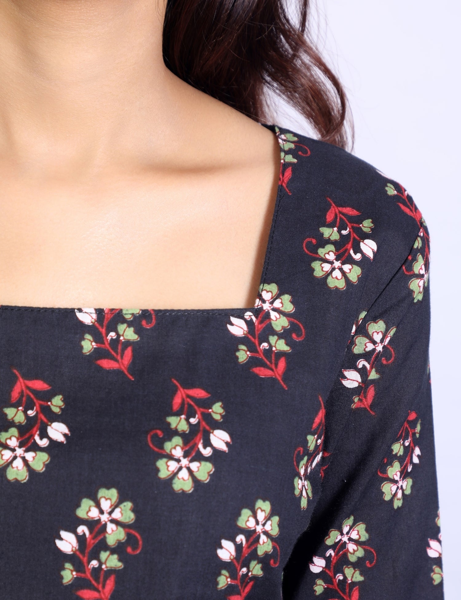 Elana Square Neck Short Kurti