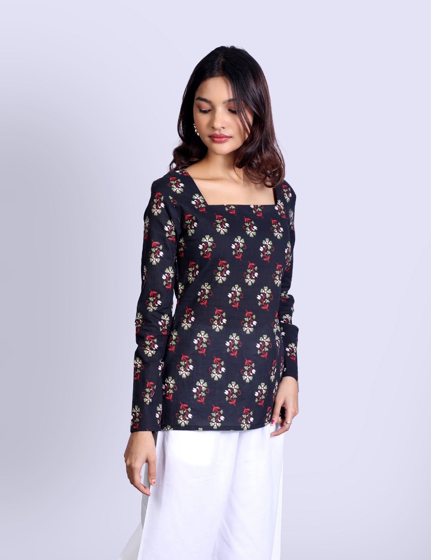 Elana Square Neck Short Kurti