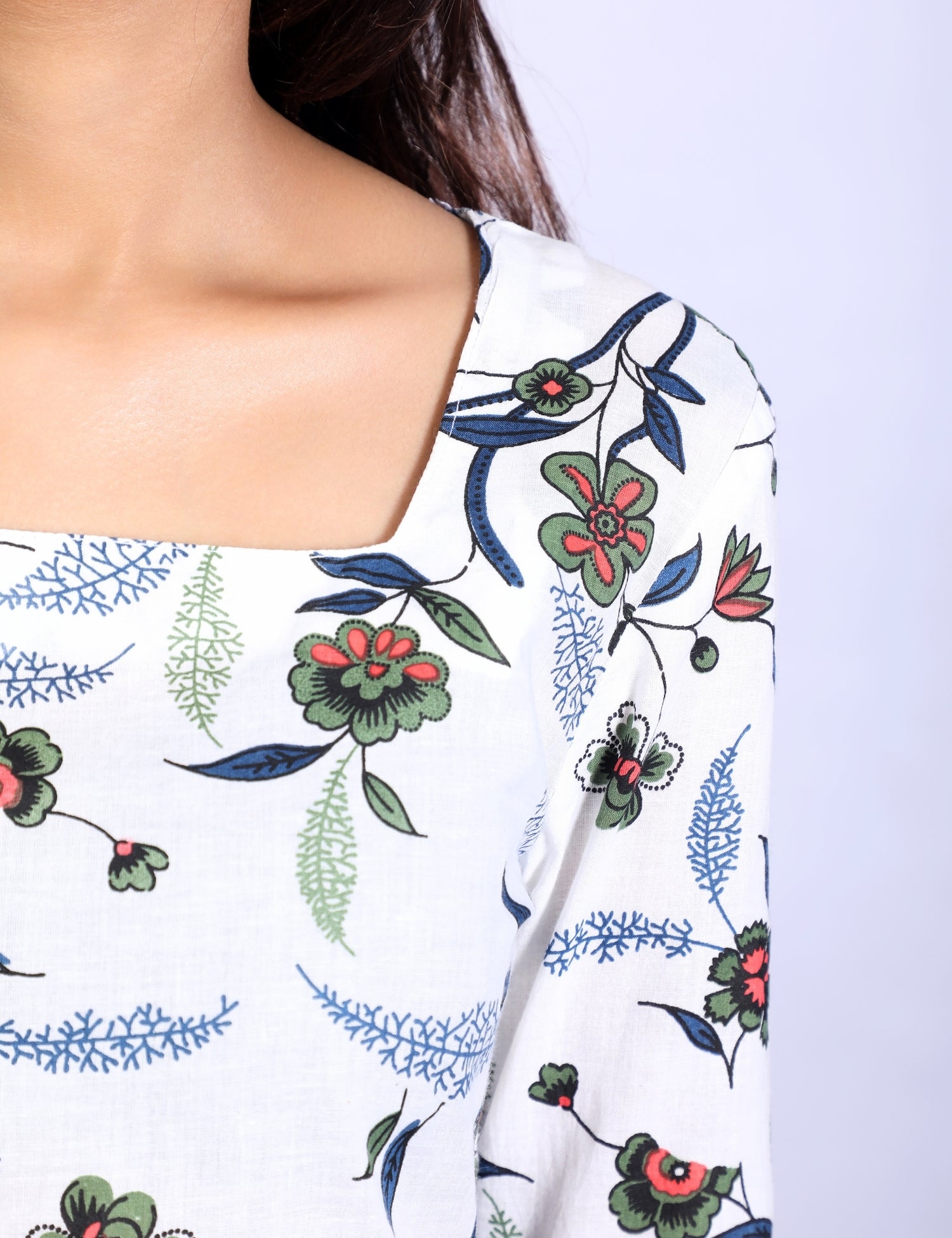 Saasha Square neck short kurti 