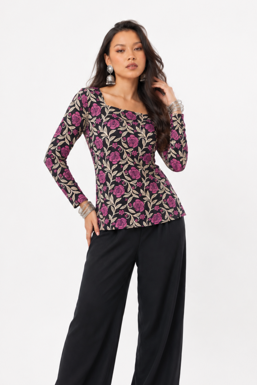 Aleena Square Neck Short Kurti