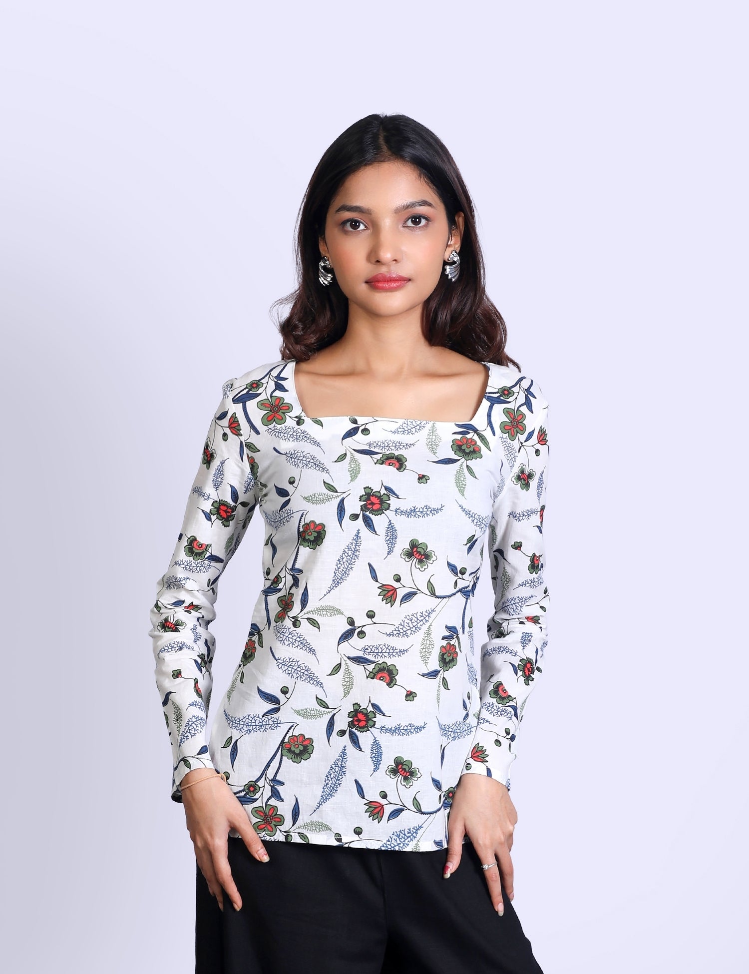 Saasha Square neck short kurti 