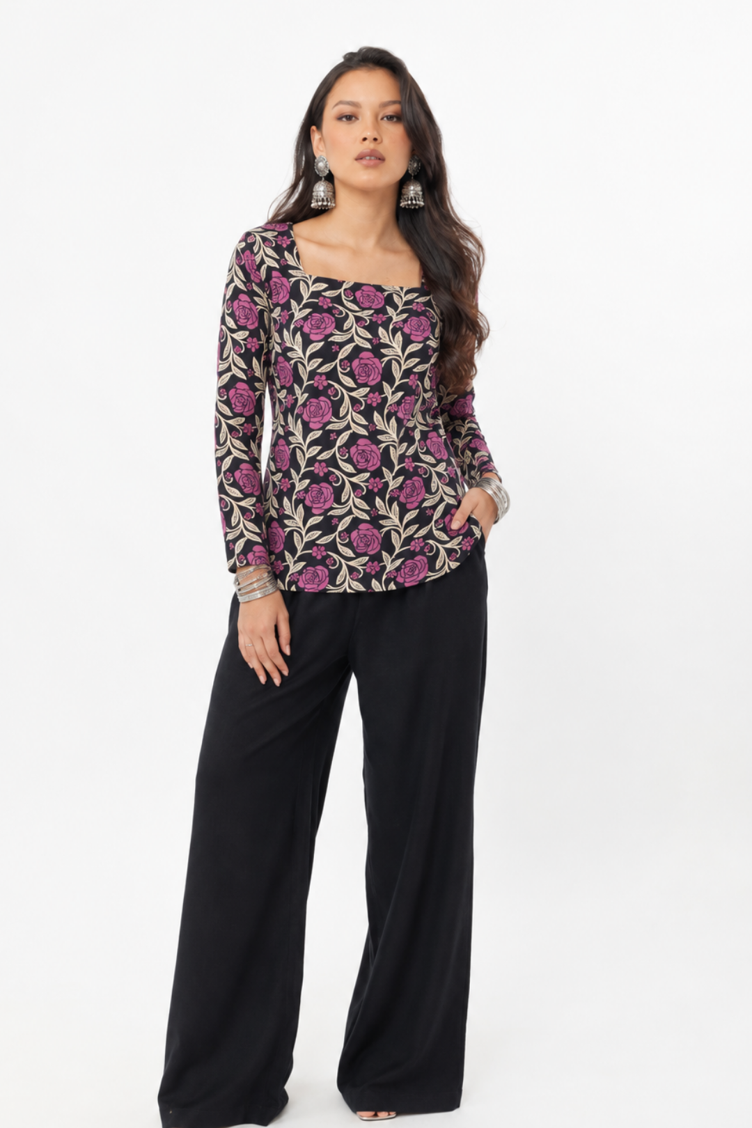 Aleena Square Neck Short Kurti