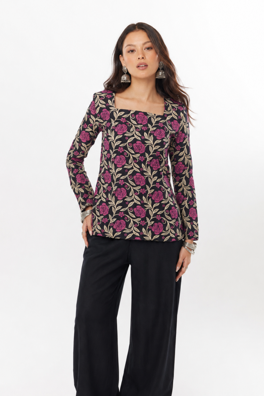 Aleena Square Neck Short Kurti