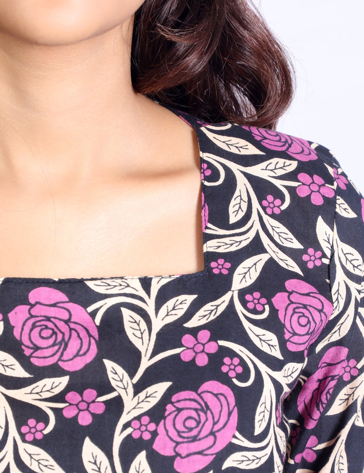 Aleena Square Neck Short Kurti