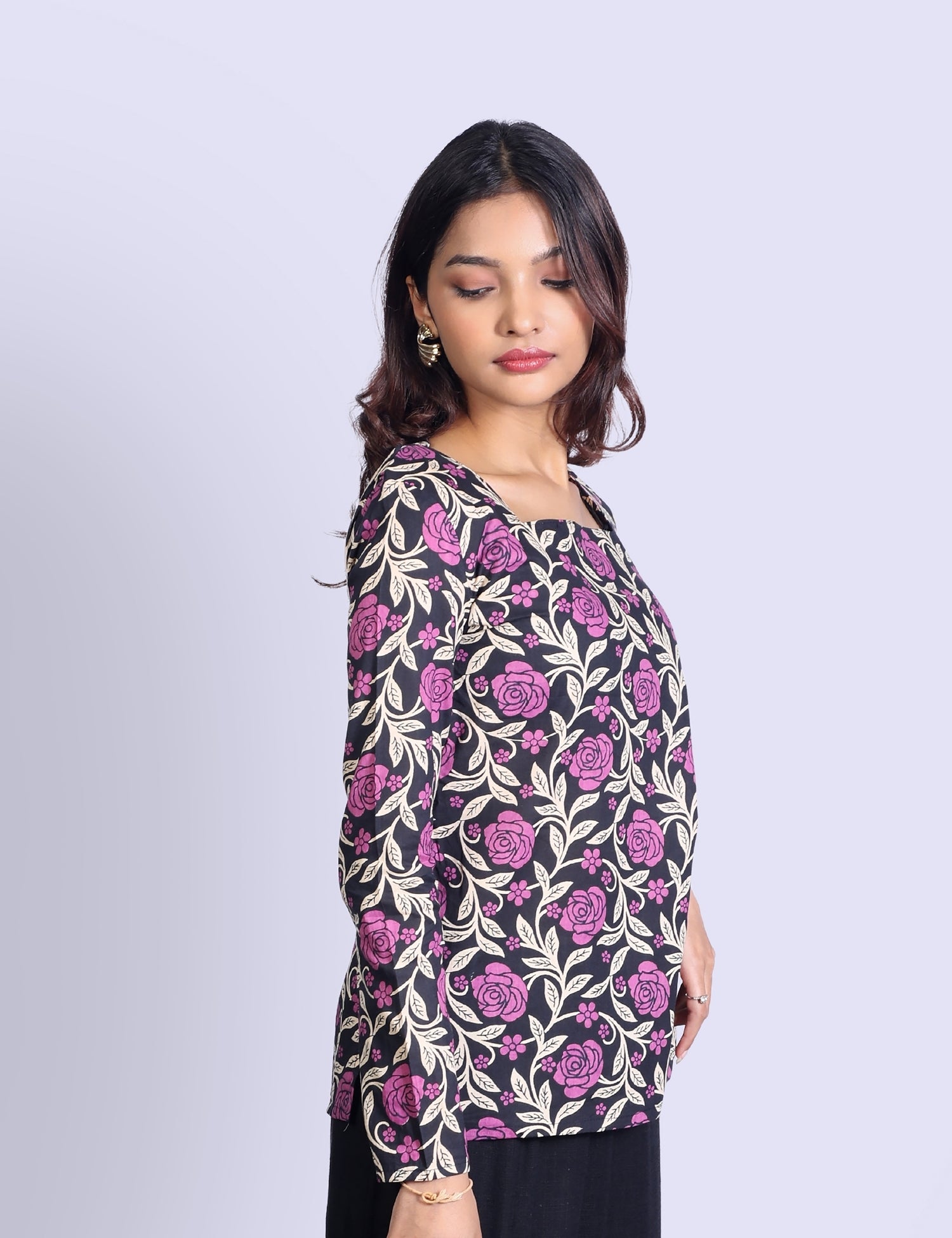 Aleena Square Neck Short Kurti