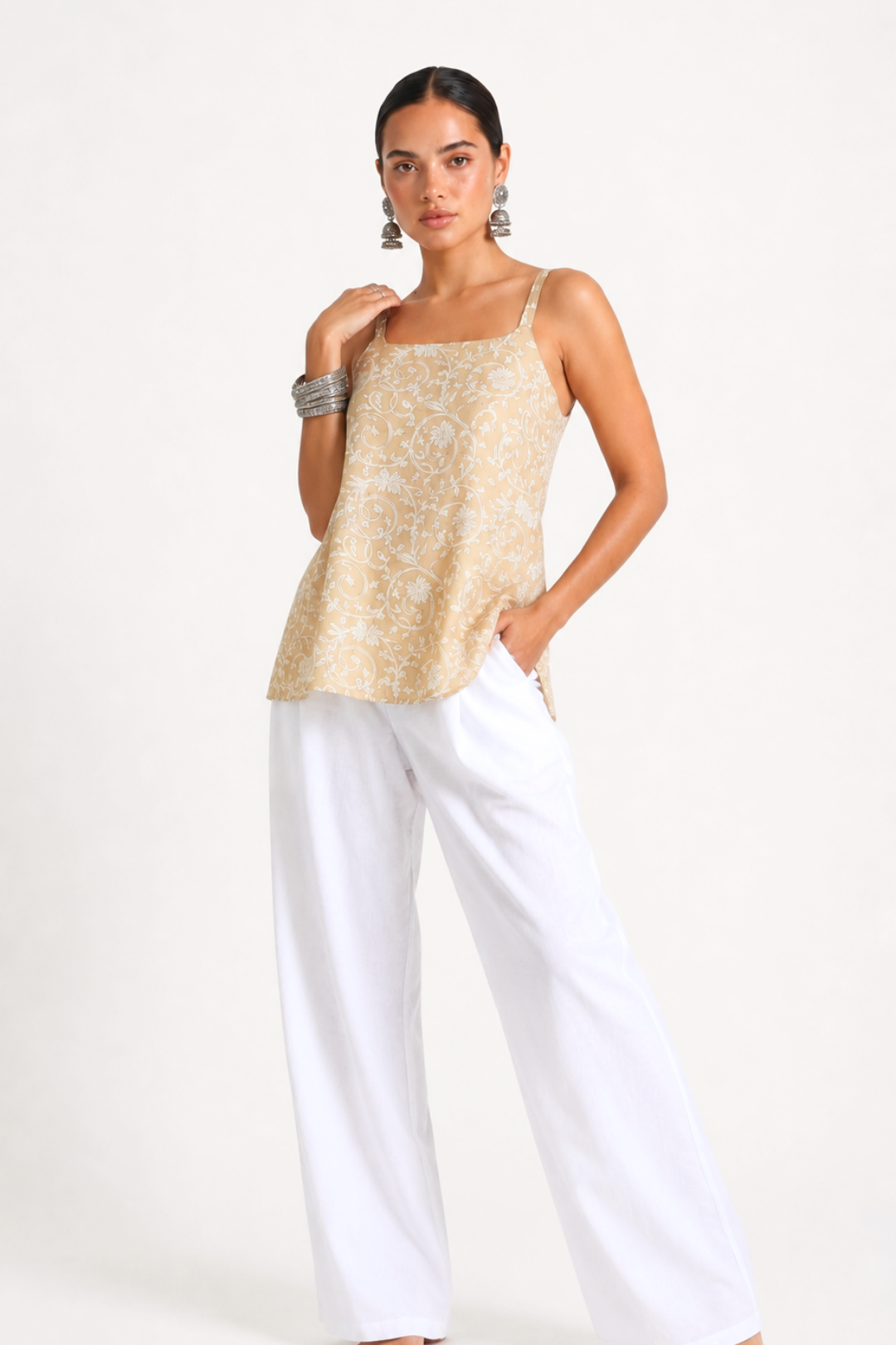 Zaira Sleeveless Short Kurti