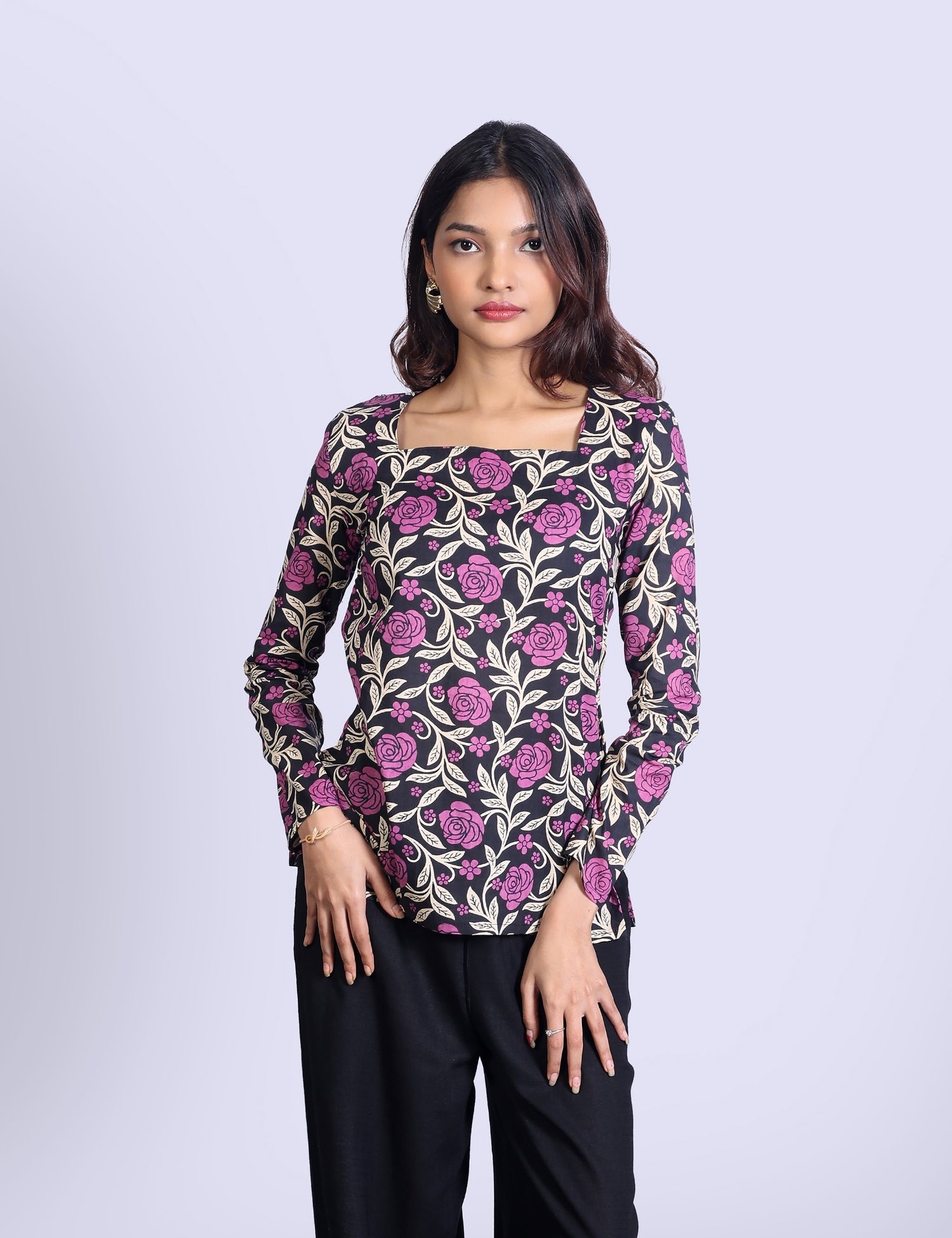 Aleena Square Neck Short Kurti