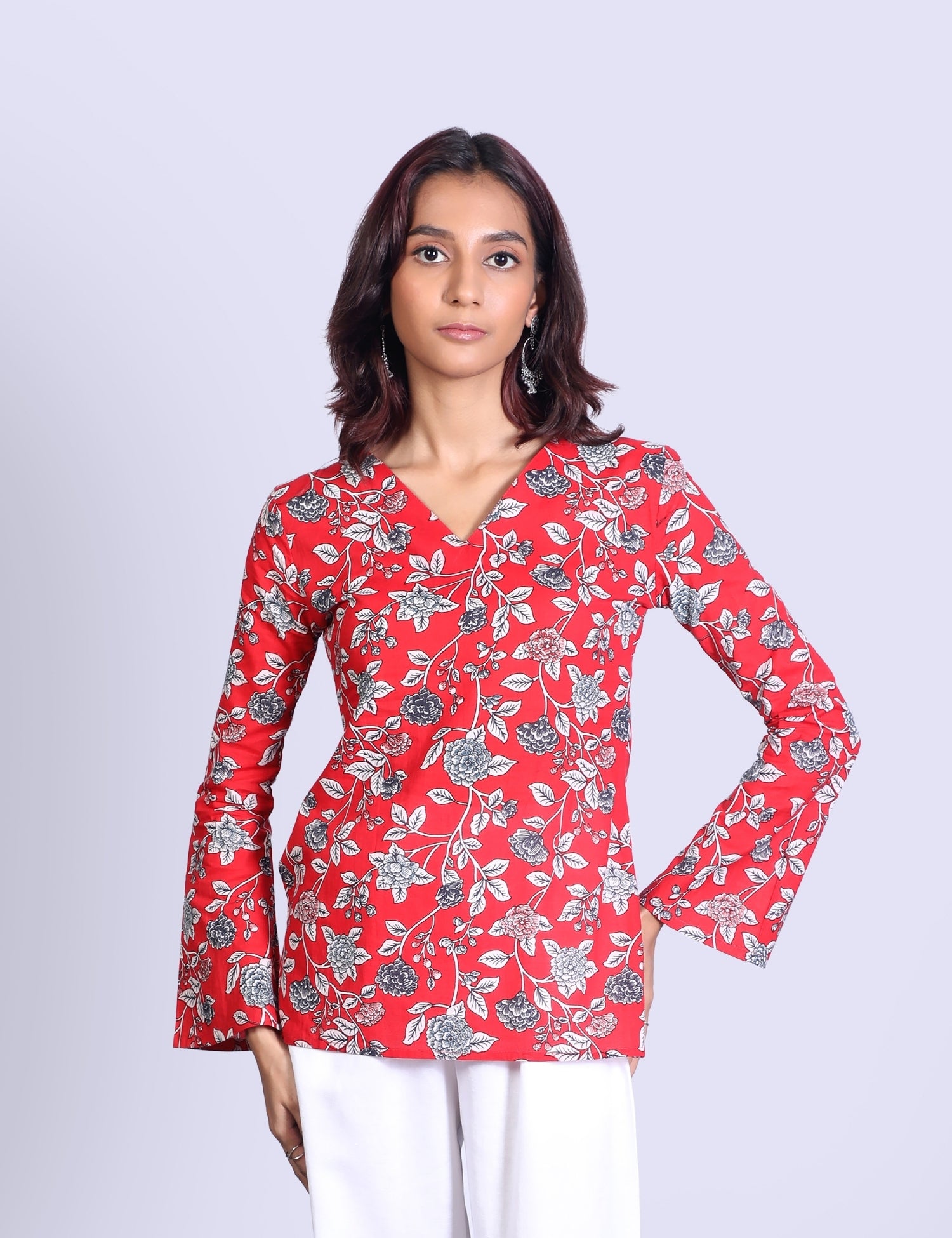 Samira Bell Sleeve Short Kurti 