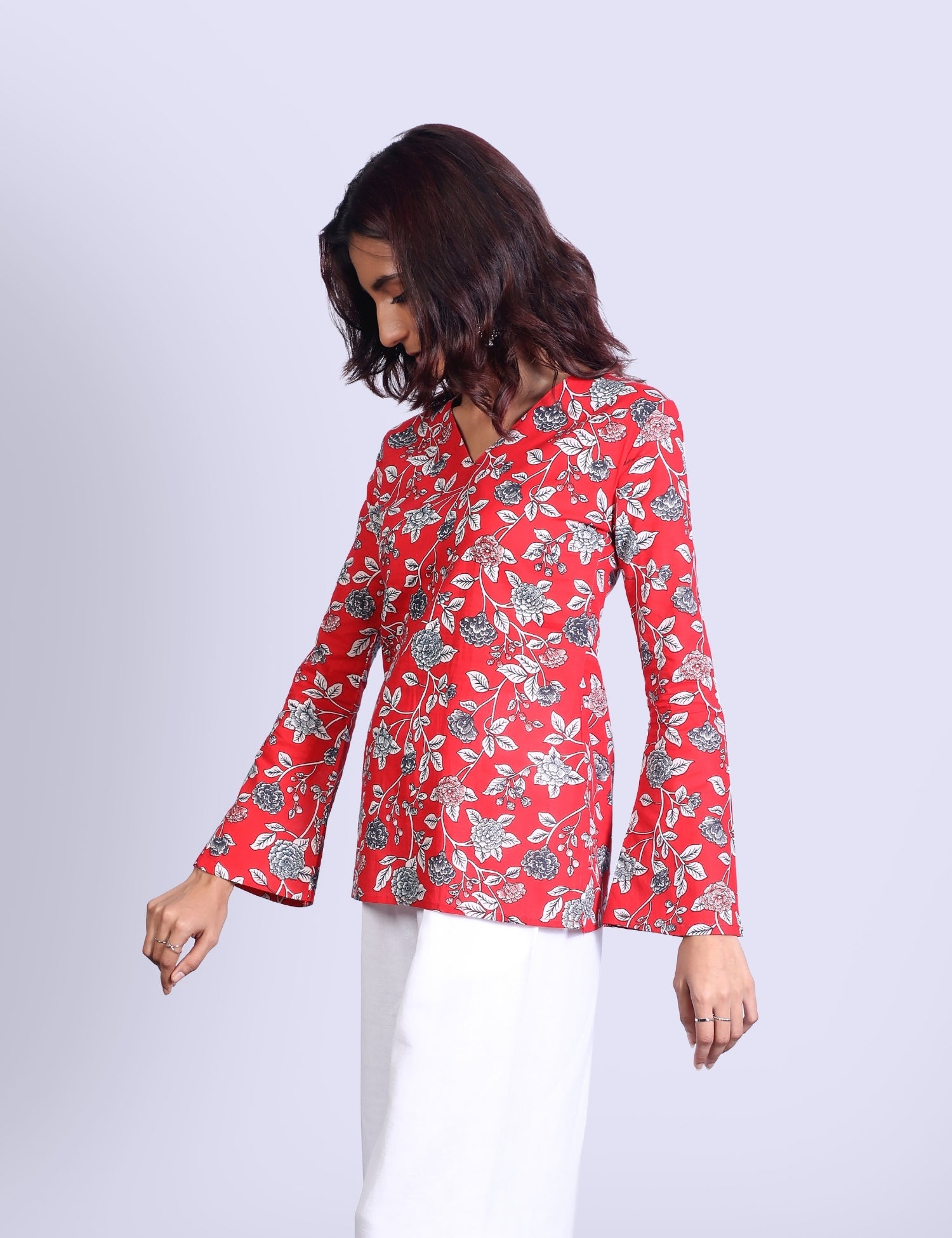 Samira Bell Sleeve Short Kurti 