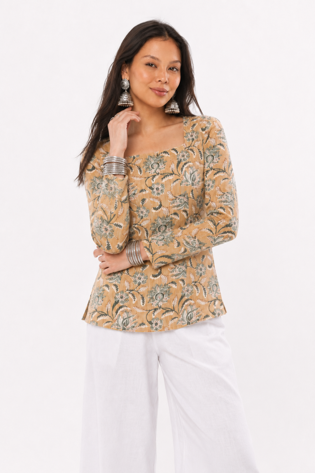Rhea Square neck short kurti