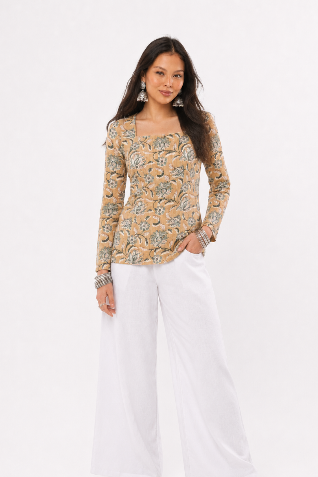 Rhea Square neck short kurti