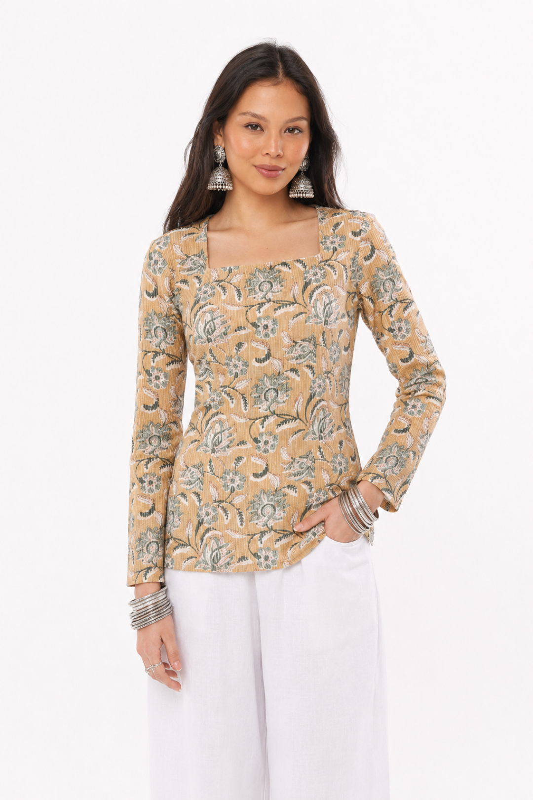 Rhea Square neck short kurti