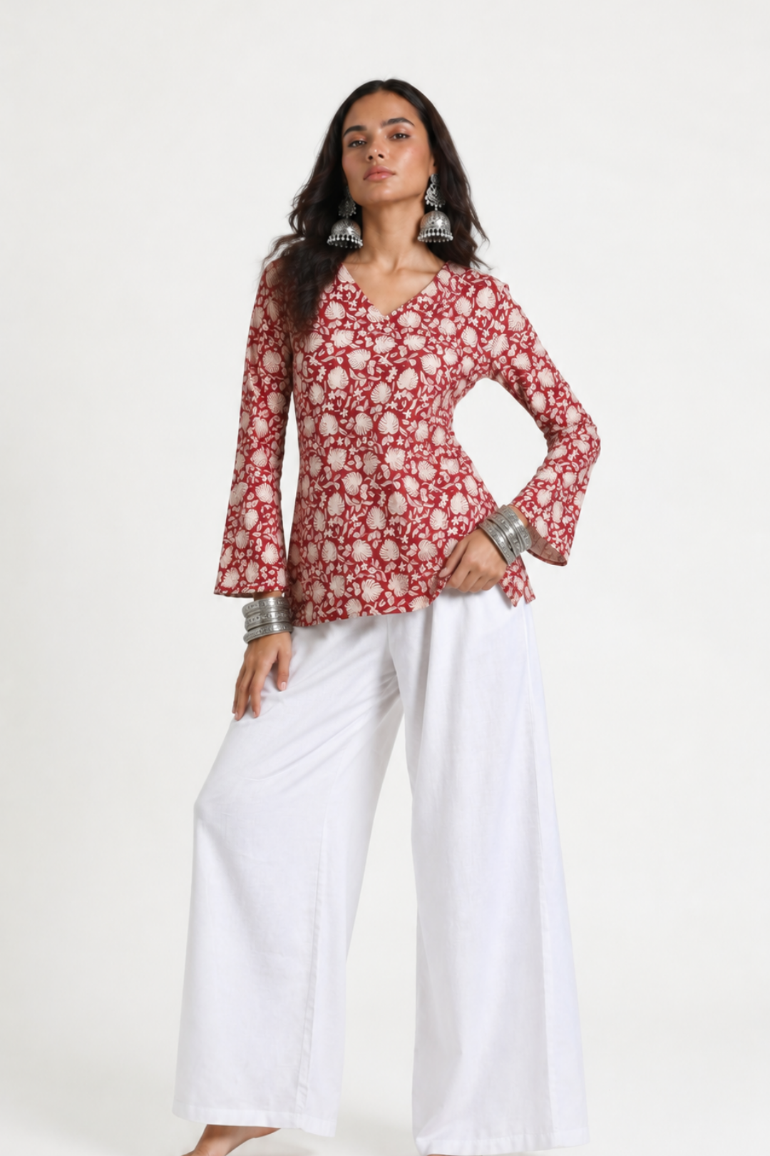 Aanya Bell Sleeve Short Kurti