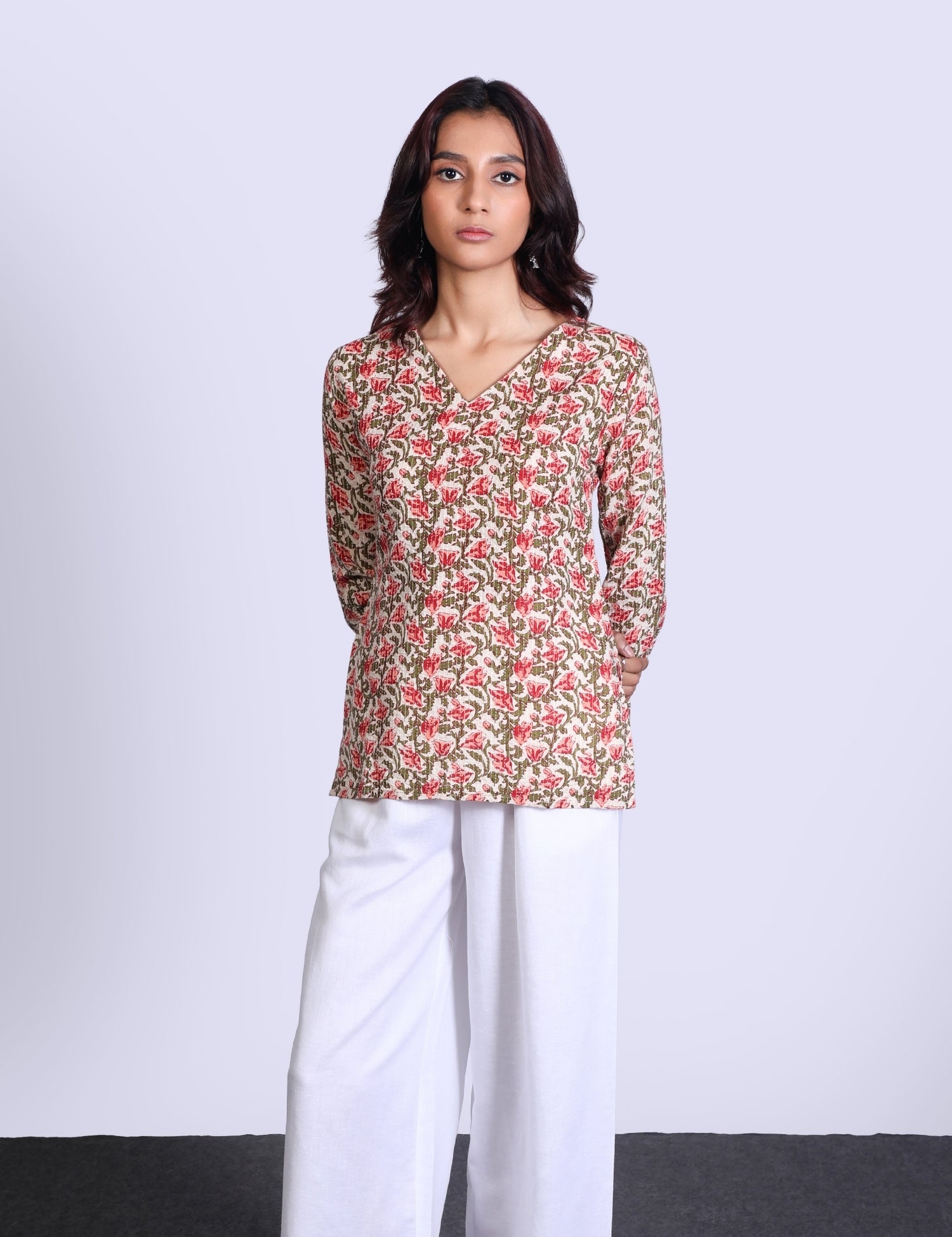 Alina Bell Sleeve Short Kurti