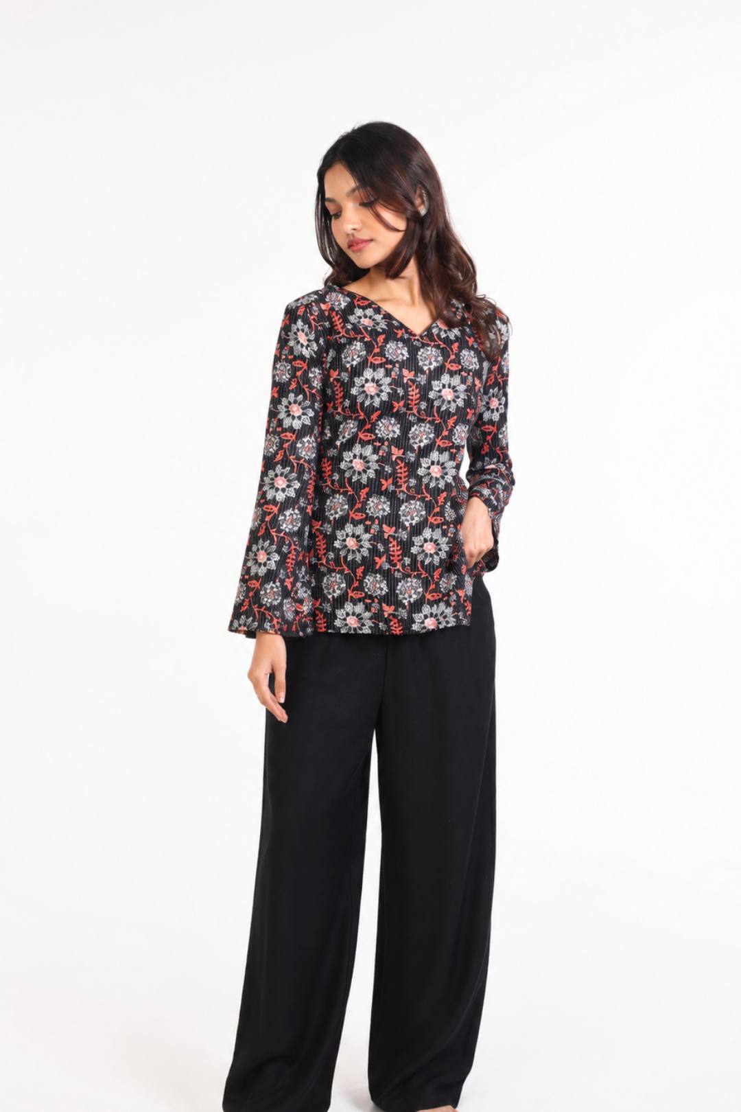 Caira Bell Sleeve Short Kurti 