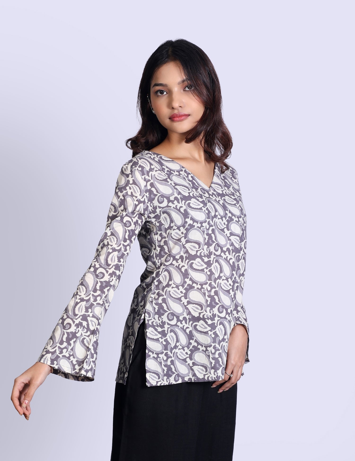 Saisha Bell Sleeve Short Kurti 