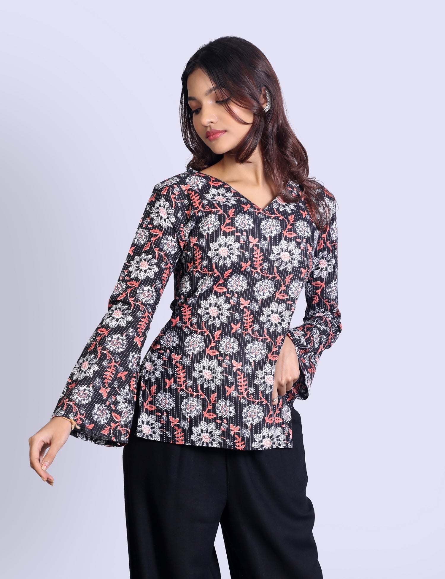Caira Bell Sleeve Short Kurti
