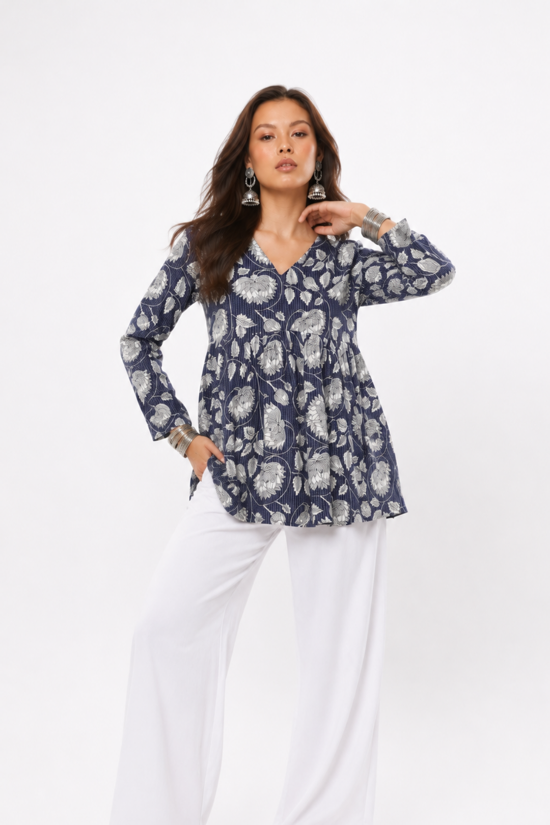Zena Flared Short Kurti 
